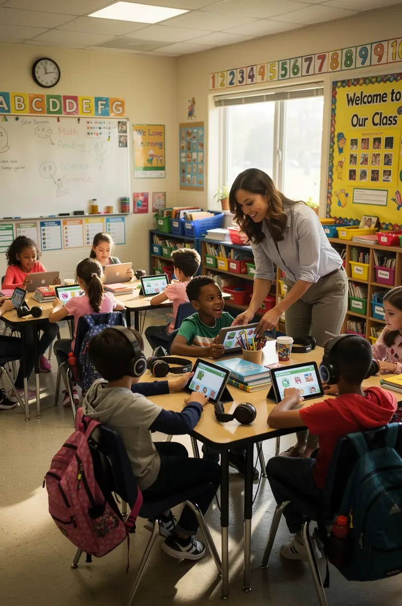 Seniors engaging with technology for digital skills development